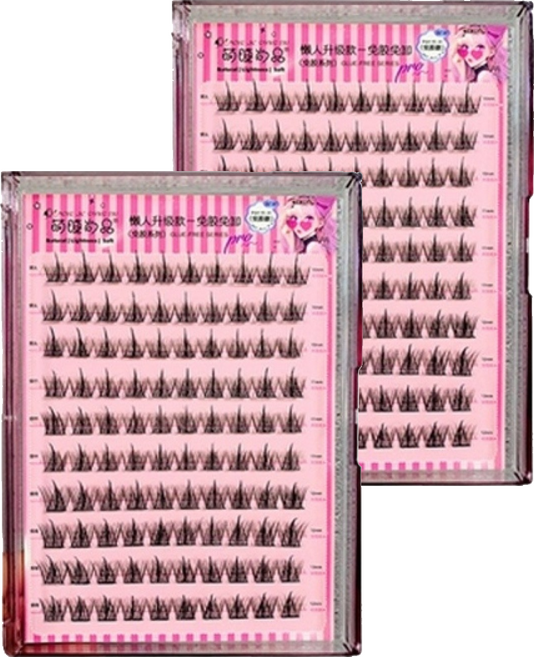 萌睫尚品 免膠自黏假睫毛 Set 人造纖維材質, 純野, 2組