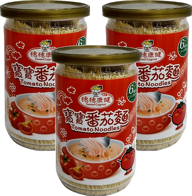 Shan Feng 三風製麵 寶寶麵 番茄口味, 3罐, 200g