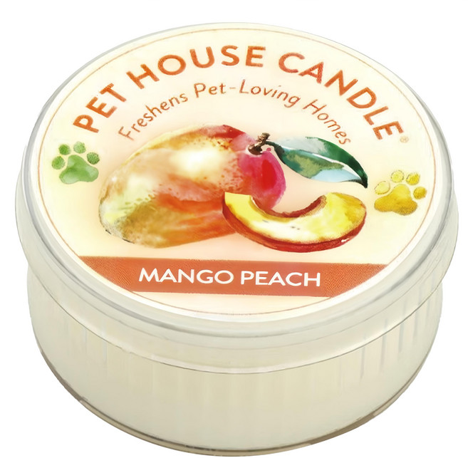 PET HOUSE 室內除臭寵物香氛蠟燭 芒果蜜桃, 1罐