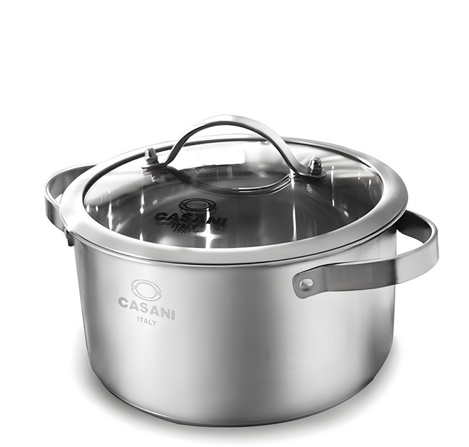 Casani Cucina IH 電磁爐湯鍋 26cm, 1個, 銀色