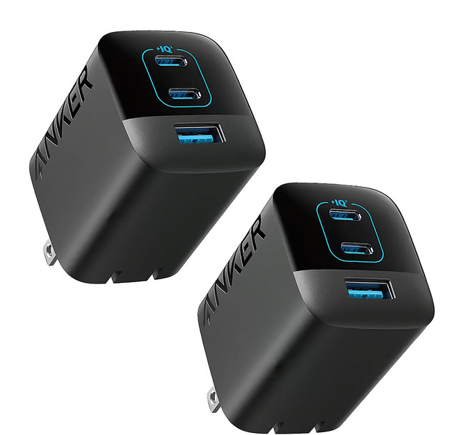 ANKER 336 GaN 67W 急速充電器 A2674, 黑色, 2個