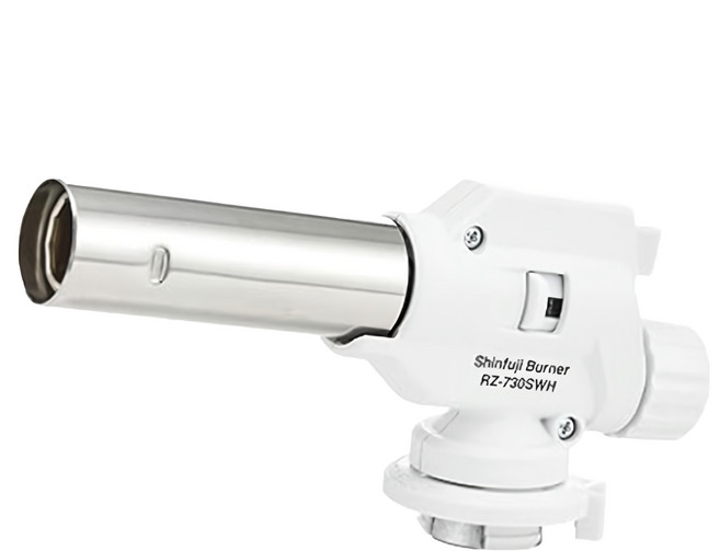 Shinfuji Burner 新富士 全方向尖火瓦斯噴槍 白色 全方位噴火設計 操作簡單, RZ-730S, 1個