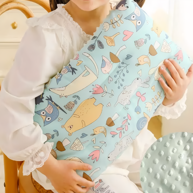 冰絲水洗枕 1~6歲適用, 森林王國 藍色