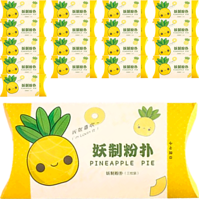 妖制 菠蘿派氣墊粉撲 3個, A14-4, 6組