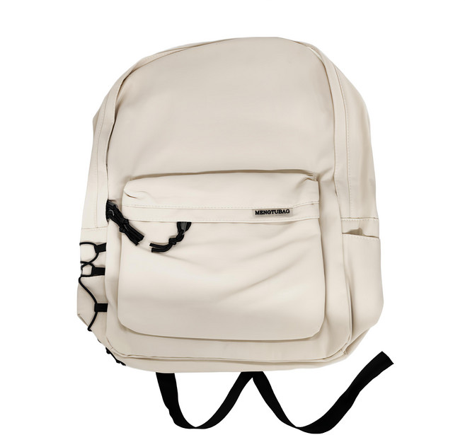 美得像專櫃 簡約大容量雙肩包, 白色, 1個