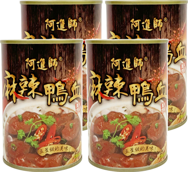 阿進師 麻辣鴨血, 425g, 4罐
