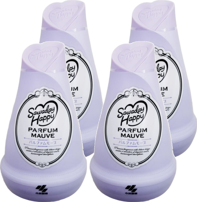 KOBAYASHI 小林製藥 Sawaday Happy 室內芳香劑 120g 茉莉橙果-紫, 4瓶, 花果清香