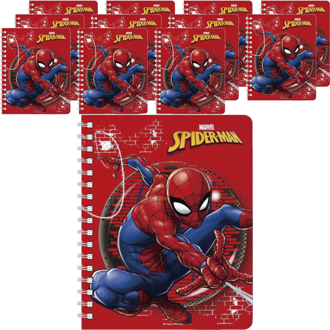 MARVEL 漫威 SPIDER-MAN 蜘蛛人 50K PP線圈筆記, 紅色, 12本