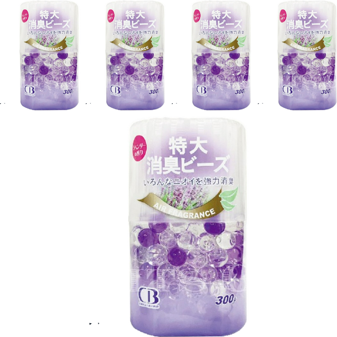 CB 康蓓 特大型消臭珠 薰衣草香, 300g, 5罐