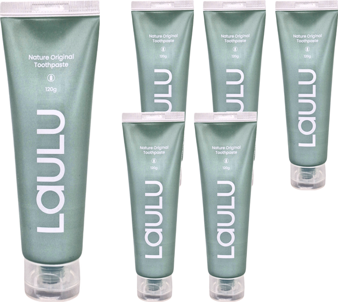 LaULU 無氟牙膏 原味, 120g, 6條