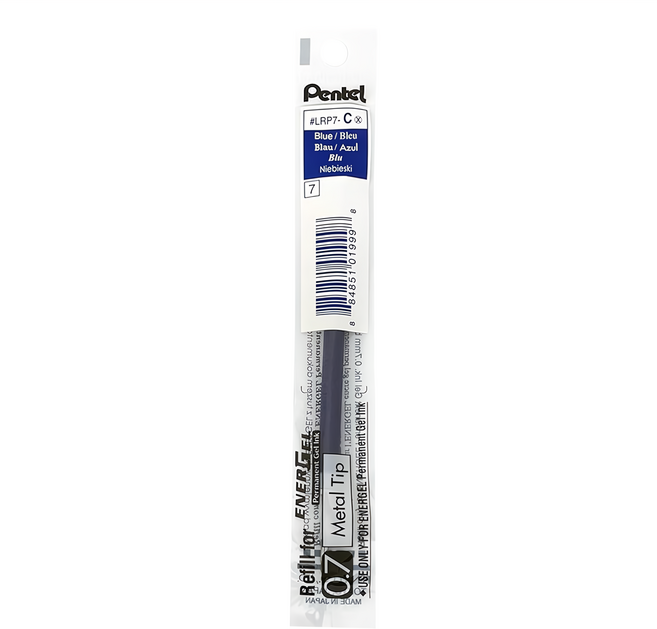 Pentel 飛龍文具 極速鋼珠筆筆芯 LRP7-CX, 藍色, 12支