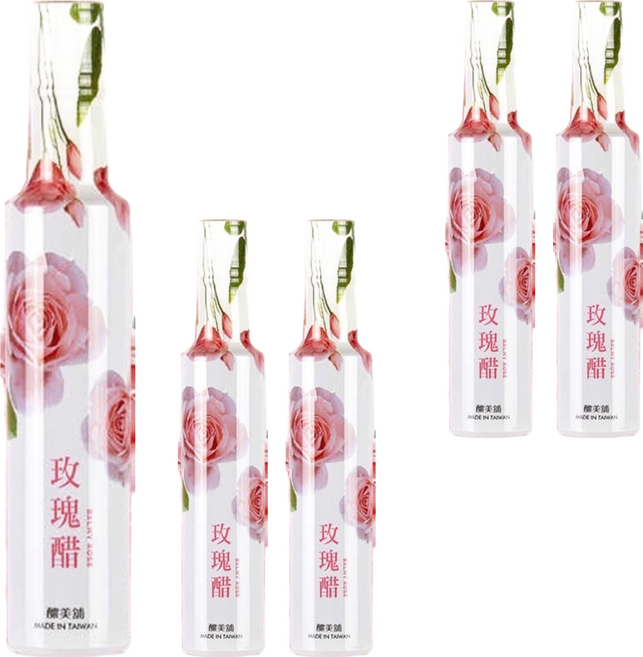 釀美舖 玫瑰醋 100%粉玫瑰釀造, 250ml, 5瓶