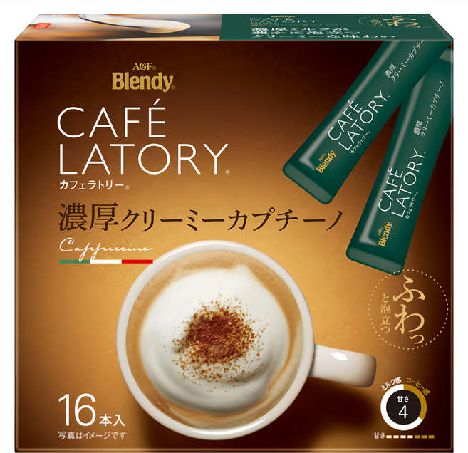 AGF LATORY 濃厚卡布奇諾咖啡, 11.5g, 16個裝, 1組