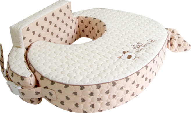 Baby Story 插扣式哺乳枕 尺寸61x48x19公分, 愛心款 粉色, 棉、聚酯纖維