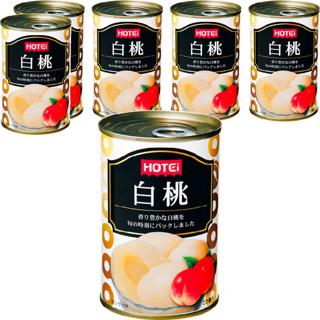 HOTEi 白桃罐, 425g, 6罐