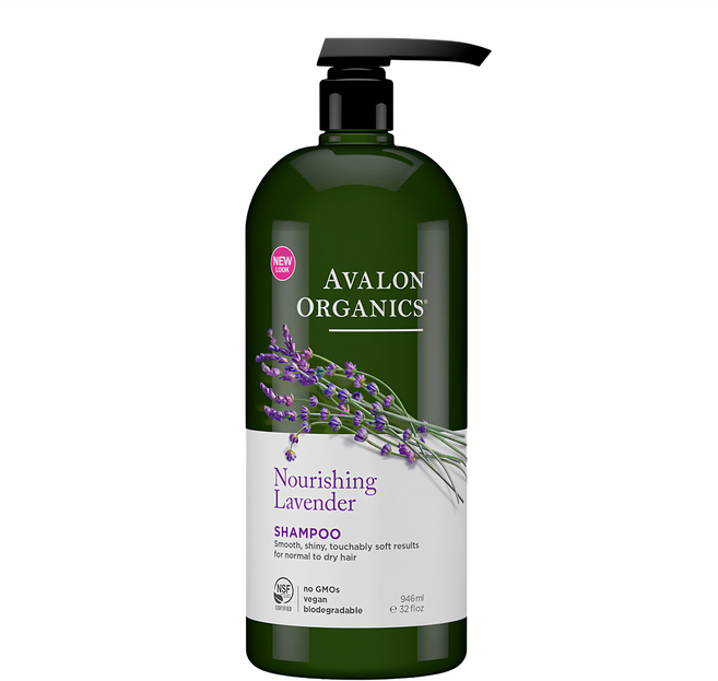 AVALON ORGANICS 滋潤精油洗髮精 添加薰衣草香味 調理乾燥髮質 深層淨化, 946ml, 1瓶