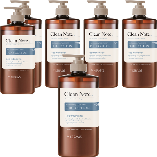 KERASYS 可瑞絲 Clean Note 護髮乳 清新棉花香, 1L, 6瓶