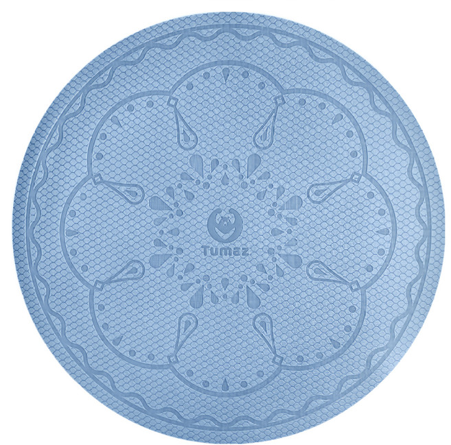 Tumaz 月熊 8mm減震跳繩墊 超慢跑墊 靜音 雙面防滑 TPE材質 防水防汗, 藏青藍, 1個