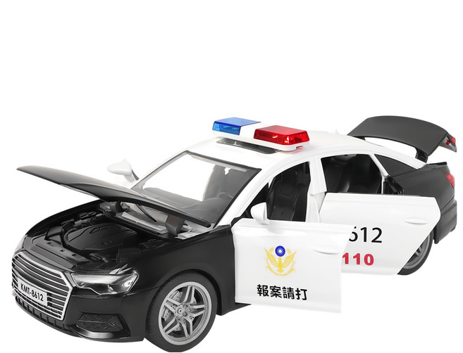 kidmate 孩子王 台灣好車隊 警車 開門版 KMT-8612, 白色 + 黑色, 1個