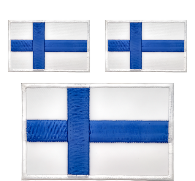 A-ONE 匯旺 芬蘭國旗刺繡布貼 8 x 5 cm