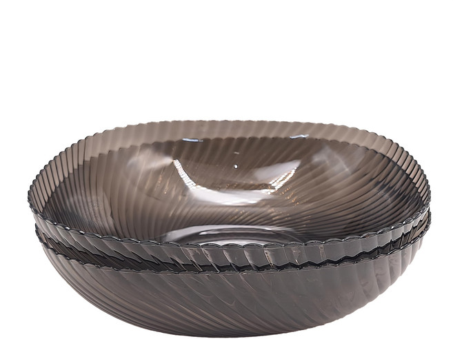 水果盤 2個, 透明黑色, 1組