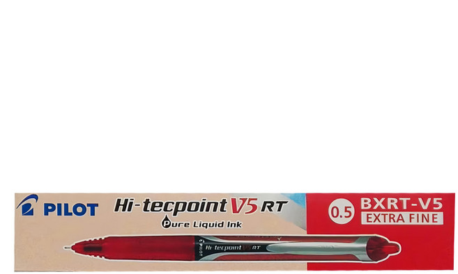 PILOT 百樂 按鍵鋼珠筆 BXRT-V5-B 0.5mm, 紅色, 12支