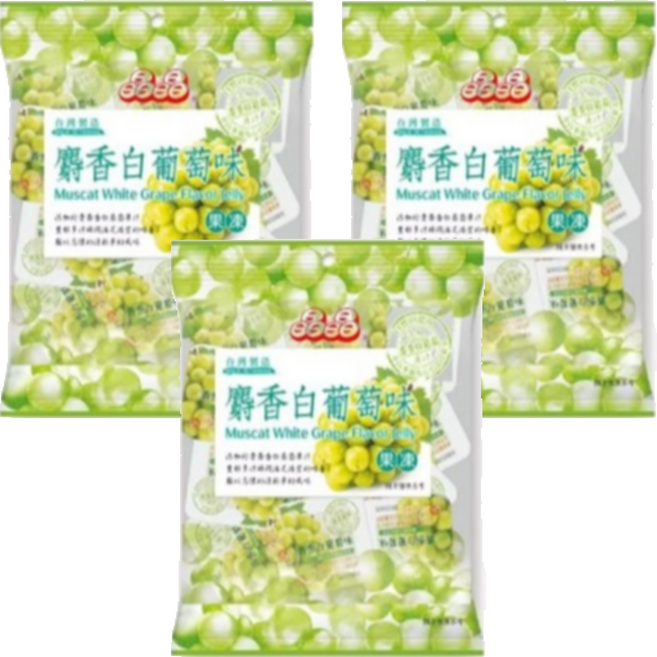 晶晶 麝香白葡萄果凍, 400g, 3袋