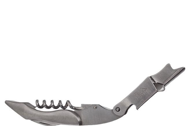 PUSH! 不鏽鋼開瓶器 尺寸 12cm*3cm*1cm 重量 123g 材質 430 不鏽鋼, 銀色, 1個