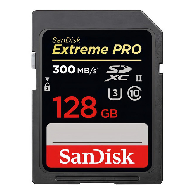 SanDisk 晟碟 Extreme Pro SDXC 300MB/s R 260MB/s W V90記憶卡, 128GB, 1個