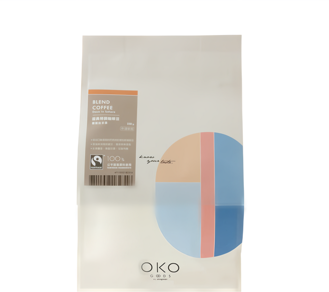 OKO 生態綠 特調咖啡豆 撒哈拉甘泉 中淺烘焙 全豆, 未研磨, 250g, 1包