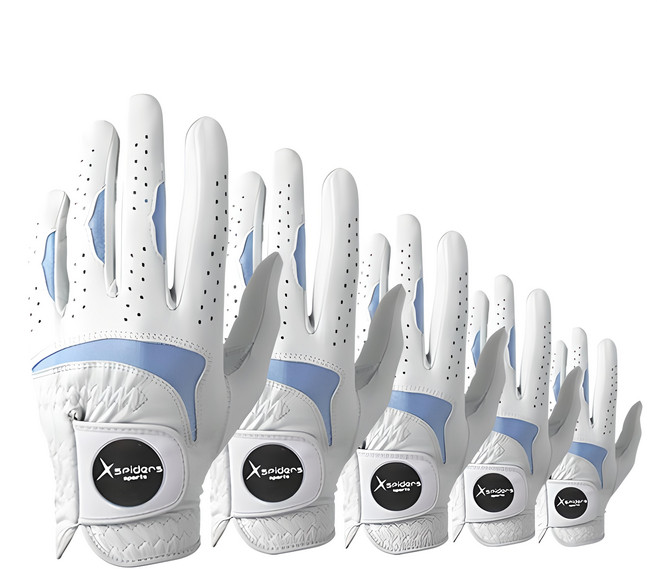 Xspiders 男款 羊皮高爾夫手套 左手用, 白色, 5個