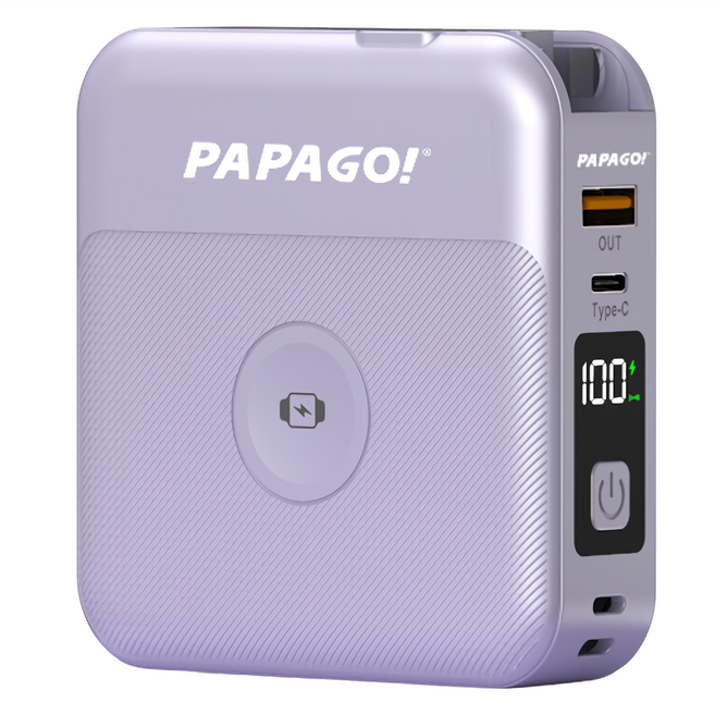 PAPAGO 第三代 多功能行動電源 10000mAh 原廠保固, BS-WL720, 丁香紫