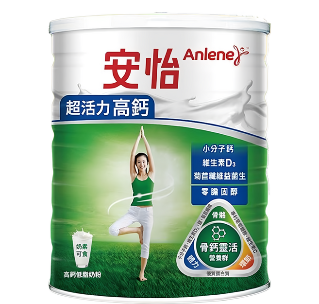 Anlene 安怡 活力高鈣低脂奶粉, 1.5kg, 1罐