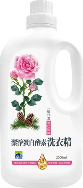do it 多益得 潔淨蛋白酵素洗衣精 雪松玫瑰香氛, 2L, 1入, 1桶