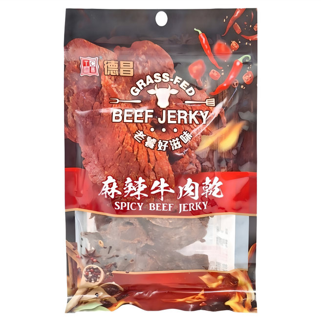 德昌 麻辣牛肉乾, 100g, 1包