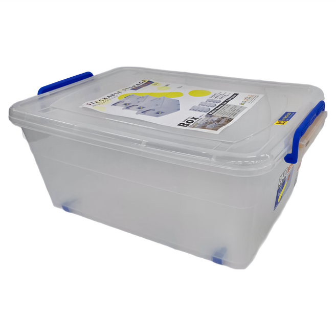 KEYWAY 聯府 活力箱 33.5L, 藍色 + 透明色, 1個