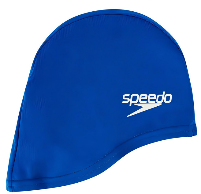 Speedo 兒童泳帽 100%聚酯纖維 耐用快乾, 水藍色, 1個