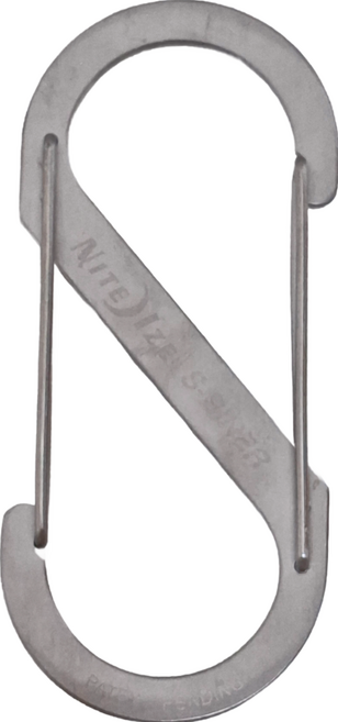 NITE IZE S-Biner S 型雙面扣環 長10cm, 不鏽鋼銀, 1個