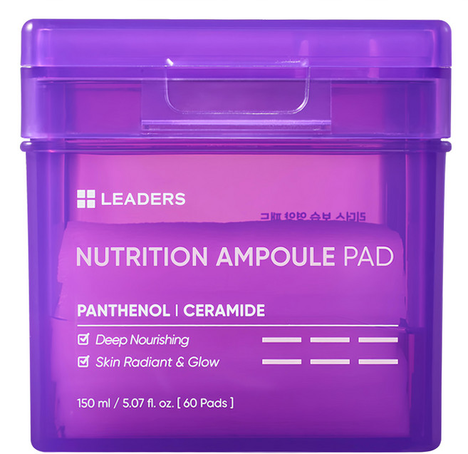 LEADERS 麗得姿 保濕滋養爽膚棉片 深層滋養, 1盒, 60片