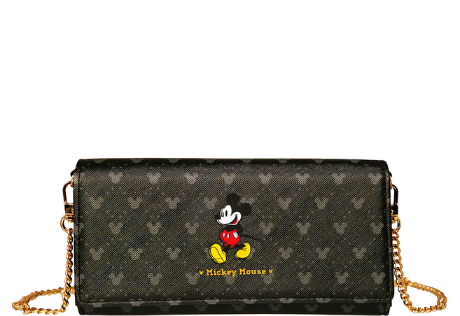 MICKEY MOUSE 米奇 鍊帶翻蓋長夾 PTD23-E1-26BK