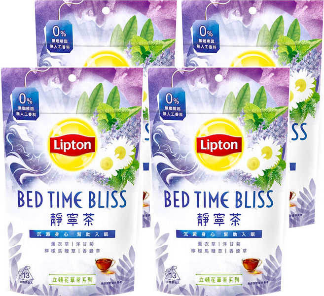 Lipton 立頓 花草茶 靜寧茶, 2.1g, 13包, 4袋