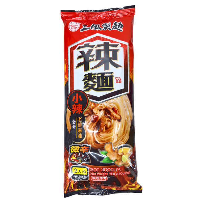 Shan Feng 三風製麵 辣麵 老薑麻油麵線, 240g, 1包