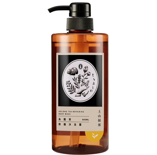 tsaio 上山採藥 修護沐浴露 烏龍茶, 600ml, 1瓶