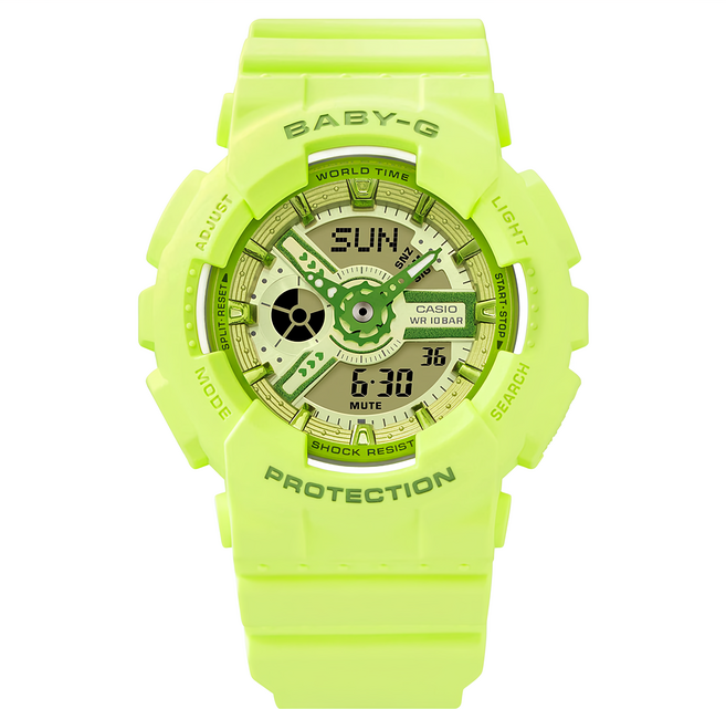 CASIO 卡西歐 BABY-G 鮮豔時尚雙顯錶 BA-110YK-3A