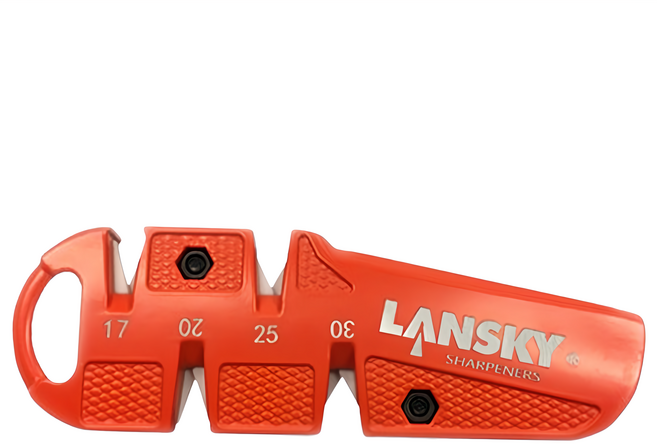 LANSKY 美國 C-Sharp 攜帶型5合1多角度陶瓷刃角磨刀器 LSCSHARP 110 x 35 x 10mm 140g, 1個, 紅色