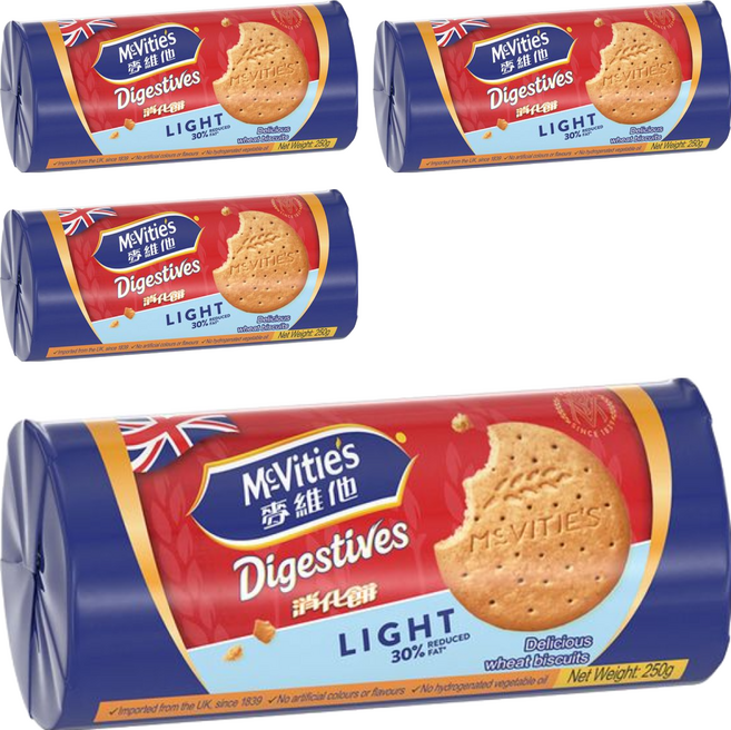 McVitie's 麥維他 輕怡消化餅, 250g, 4包