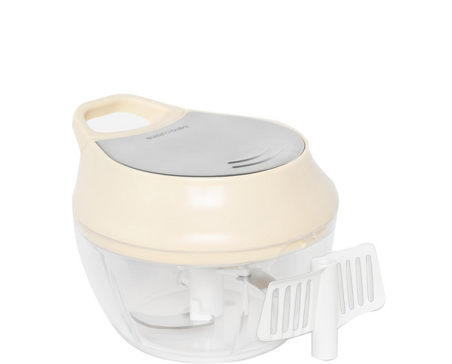 bella cuisine 食材切碎器組 500ml 含蛋清攪拌器/不鏽鋼上蓋, 象牙白色, 1個