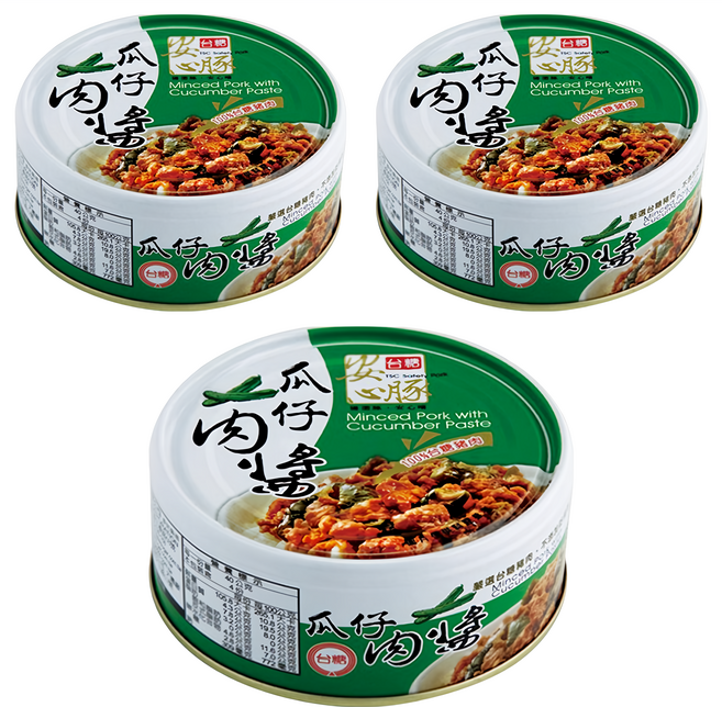 台糖 安心豚瓜仔肉醬, 160g, 3罐