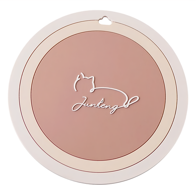 CHIFUN SENHUO 祈樂森活 矽膠隔熱墊 直徑18cm 92g, 粉色貓咪, 5個