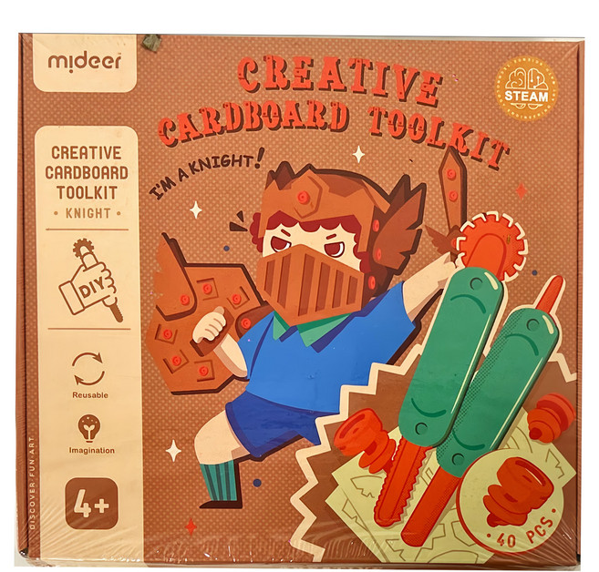 mideer 創意紙板DIY材料套裝, 騎士款, 1盒